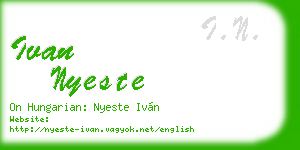 ivan nyeste business card