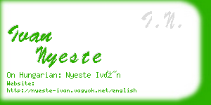 ivan nyeste business card